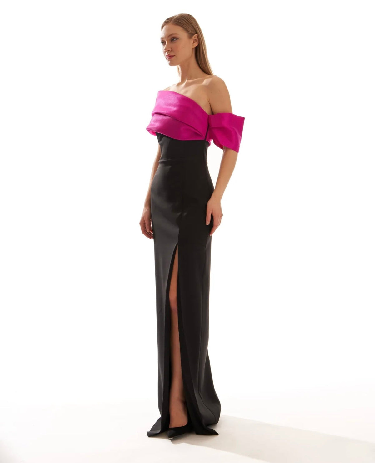 The Dilara dress fushia & black