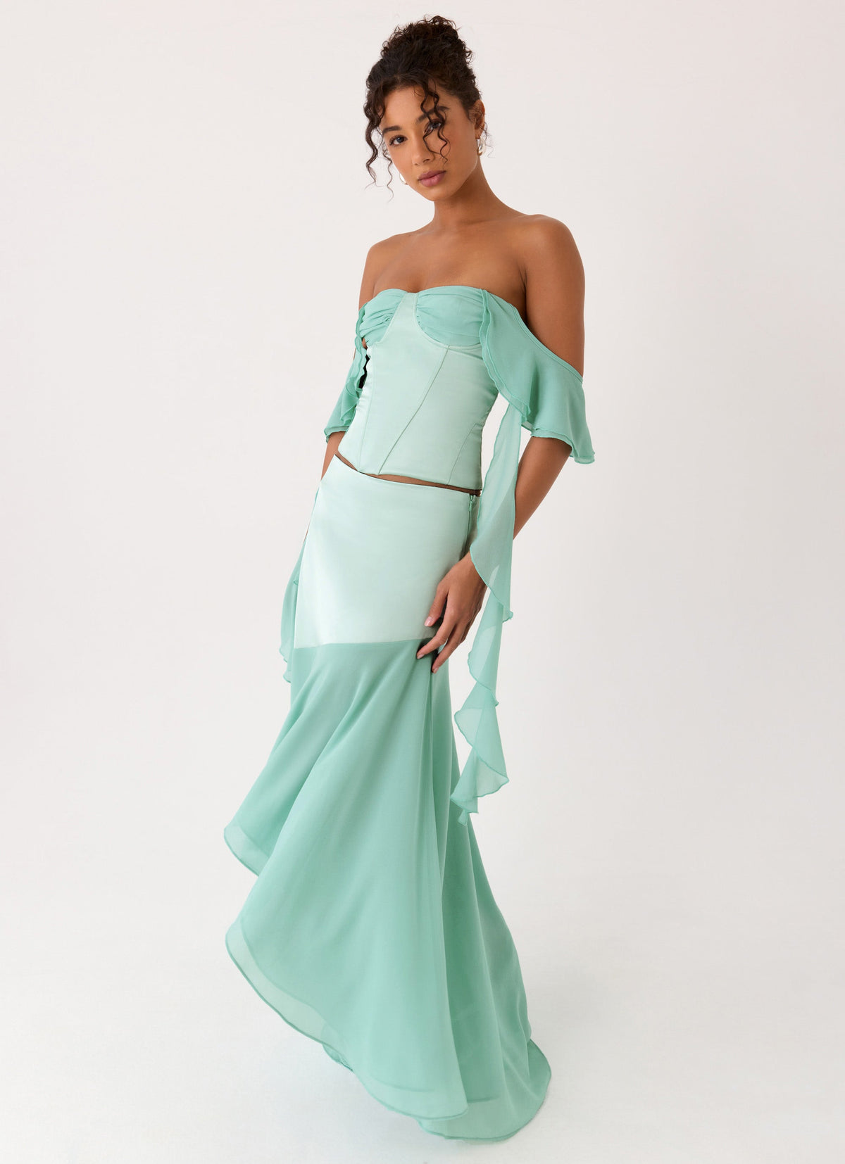 Deenesa Maxi Skirt - Mint