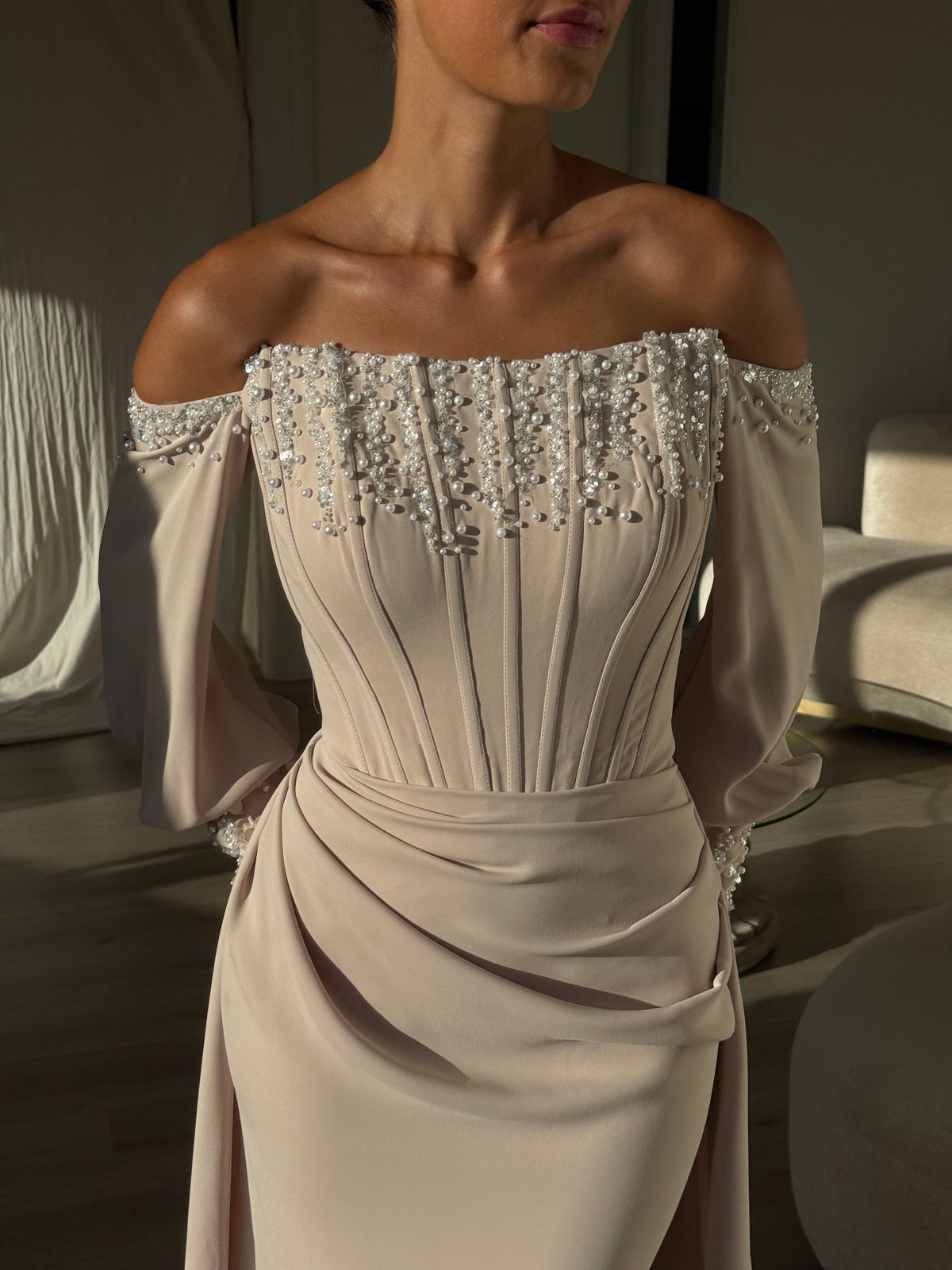 The Cinderella dress beige