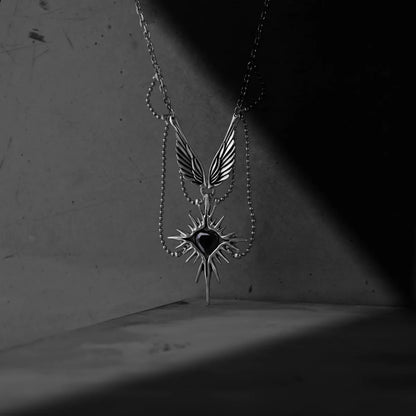 CELESTIAL STARBURST WINGS NECKLACE