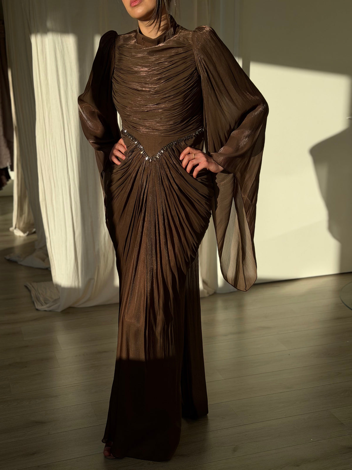 The Sofina dress brown