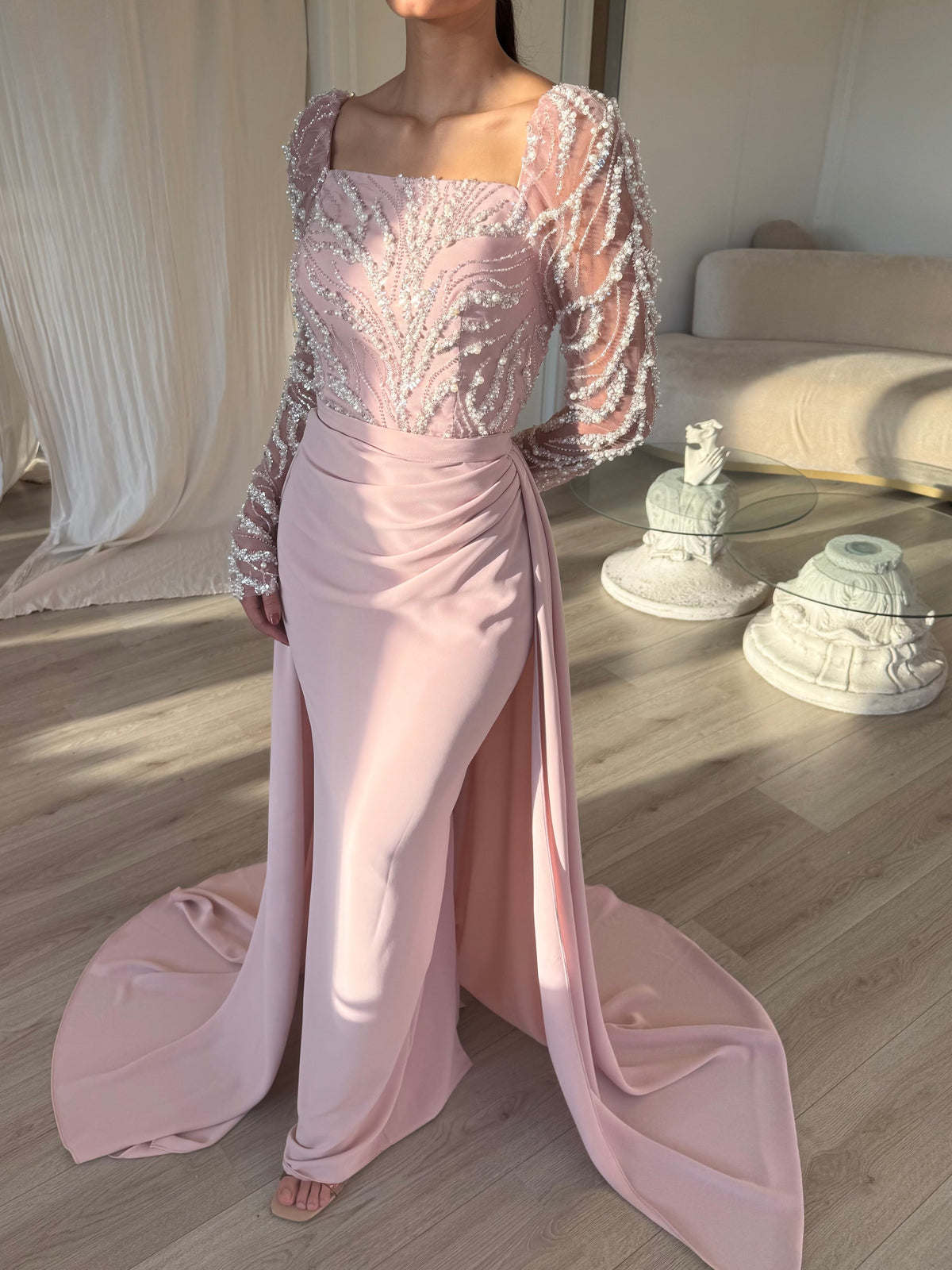 The Ayde dress soft pink
