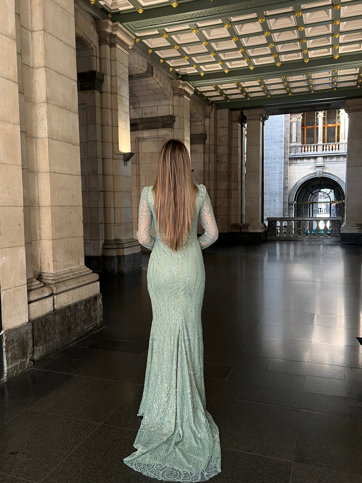 The Incila dress maxi green