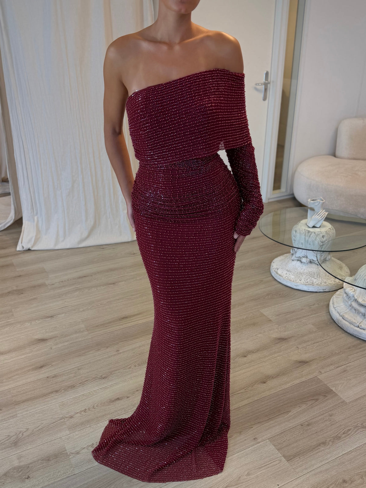 The Mayal dress burgundy