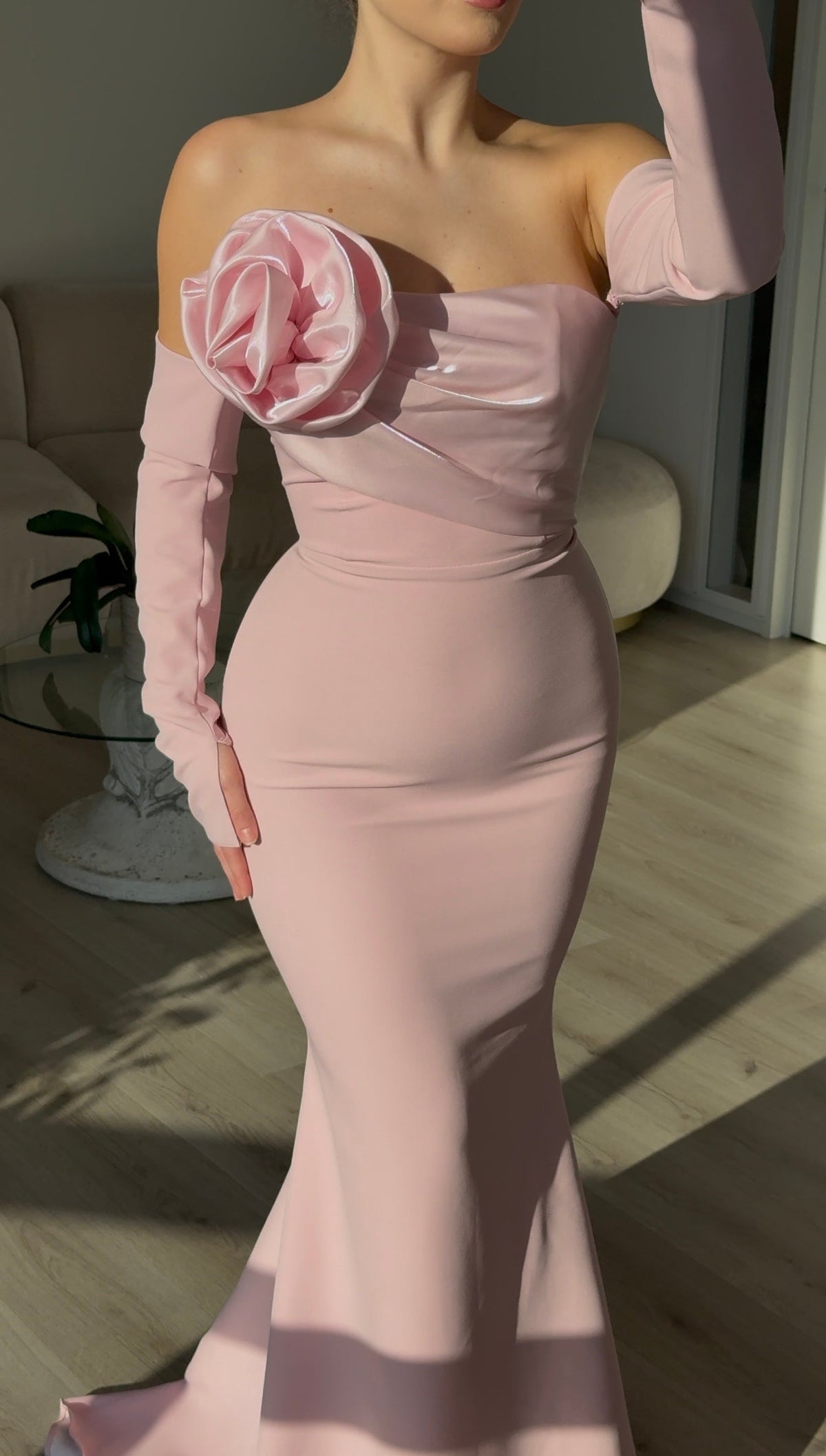 The Eva dress soft pink