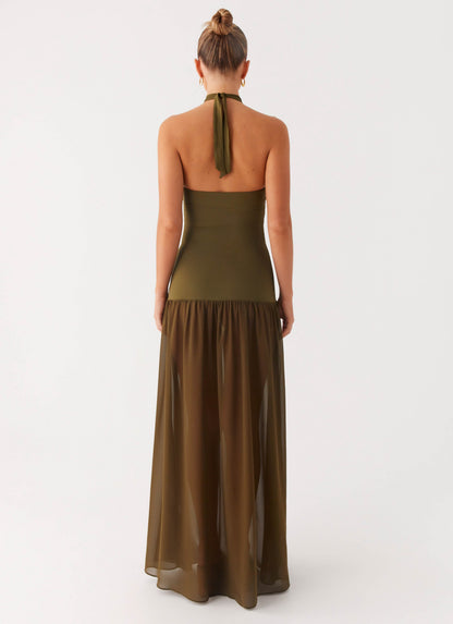 Cypress Kiss Maxi Dress - Khaki