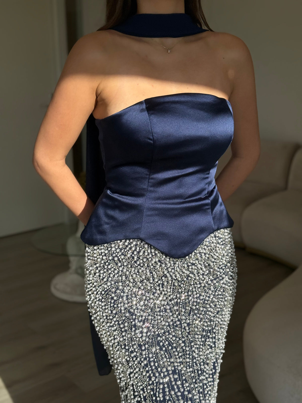 The Mona dress navy blue