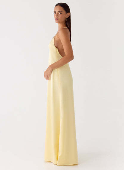 Fine Line Maxi Dress - Yellow