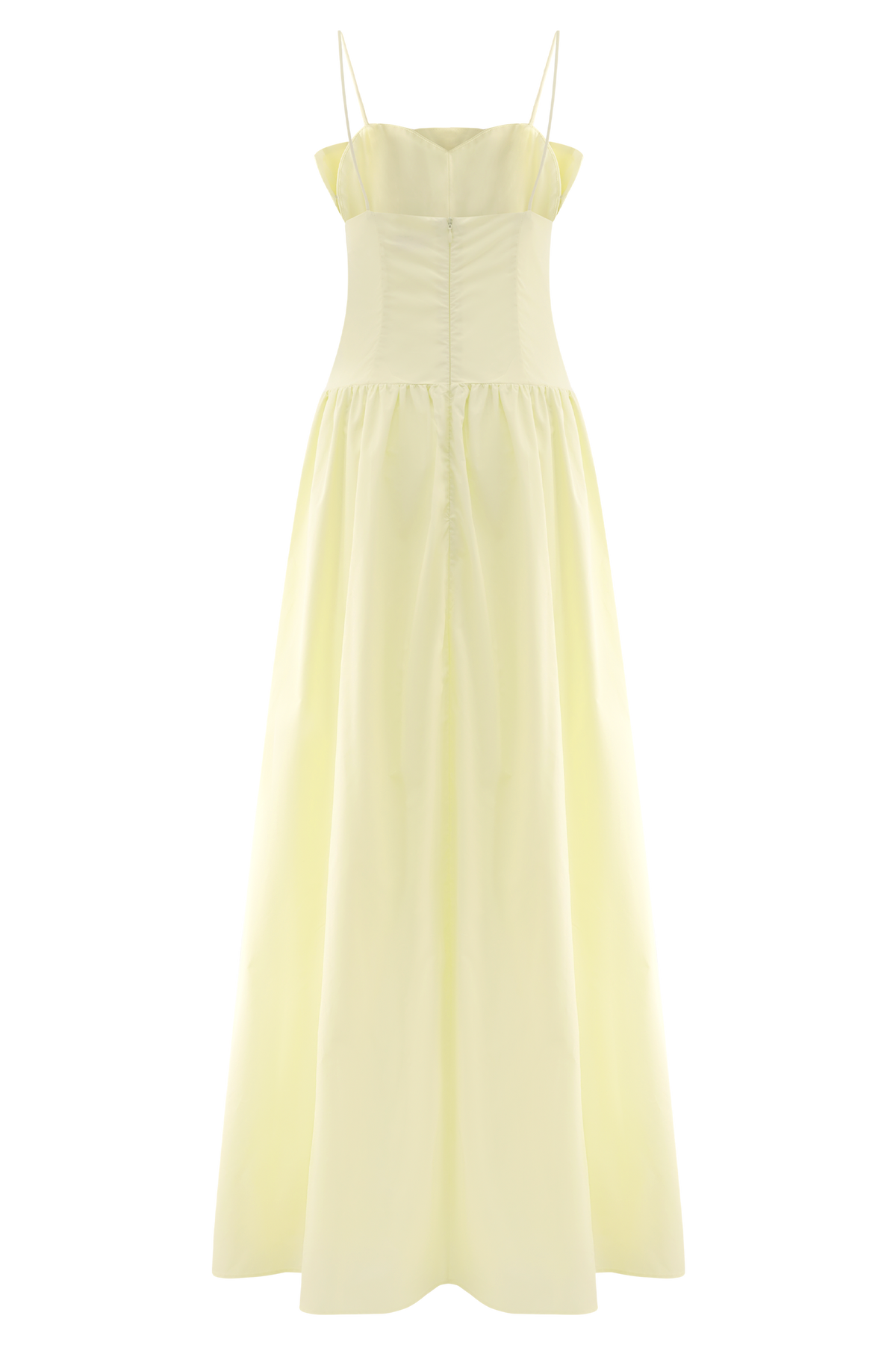 Janis Cotton Frill Maxi Dress - Lemon