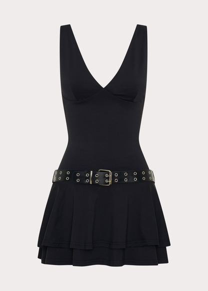 Gold Coast Mini Dress - Black