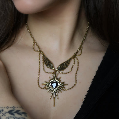 CELESTIAL STARBURST WINGS NECKLACE